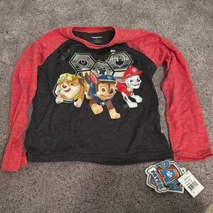 Paw Patrol Red and Black Long Sleeve Tee